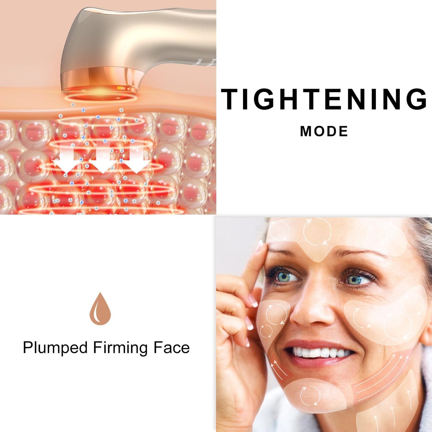 Lefay Face Skin Tightening Machine - Radio Frequency Anti-Aging Device Microcurrent Face Massager Lifting, Firming, Toning, Wrinkles Reduction De-Puffiness for Facial and Neck