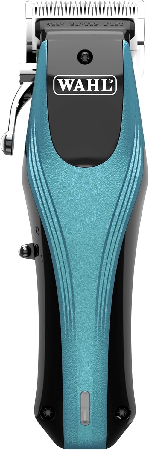 Wahl Pro Animal Groom Lite Pet Clipper - Cordless & USB Charging - Adjustable Blades - Professional Grooming Kit for Dogs, Cats & Small Pets - Black/Metallic Blue