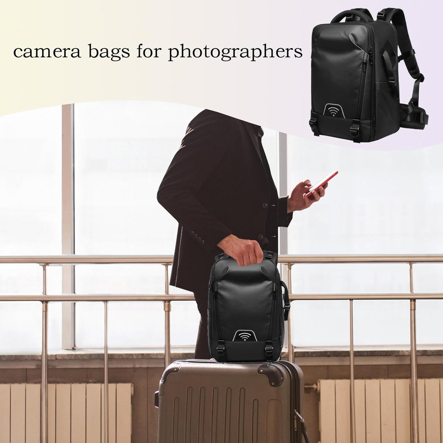 Camera Gear Backpack, Photography Travel Bag, Camera Carrying Bag, Mirror Camera Bag, Large Camera Backpack, DSLR Gear Bag, Outdoor Camera Backpack, Lens Storage Bag, Camera Travel Case, Camera Ge,,
