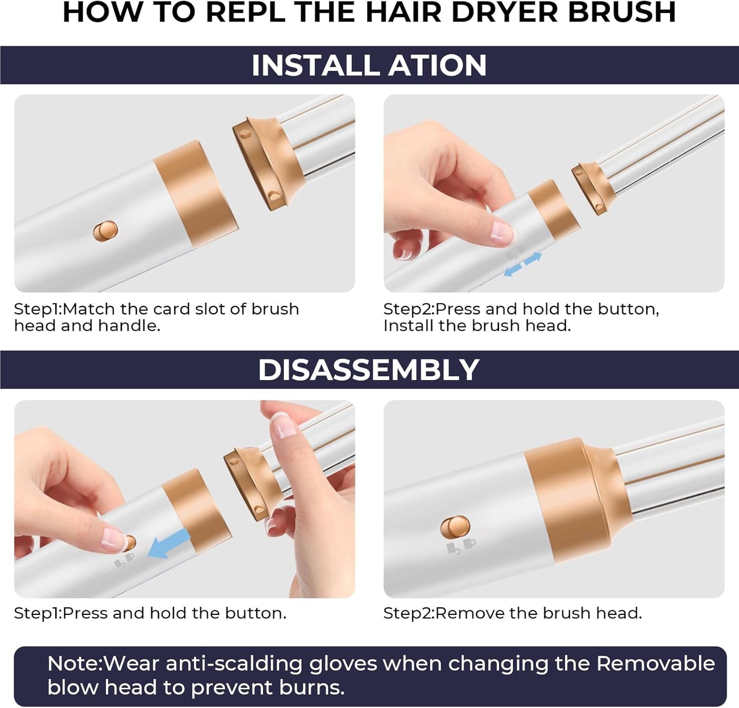 Hair Dryer Brush 7 in One Blow Dryer Brush 110000 RPM Hot Air Brush Styler Auto Air Curler for Hair Curly Twist Multistyler Professional Ionic Travel Hair Styling Tool Air Styler