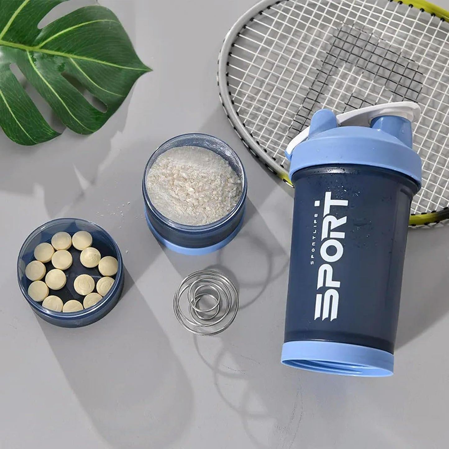 500 ml 3 Layers Sports Water Bottle Protein Shaker Outdoor Travel Portable Leakproof Drinkware Plastic My Drink Bottle BPA Free