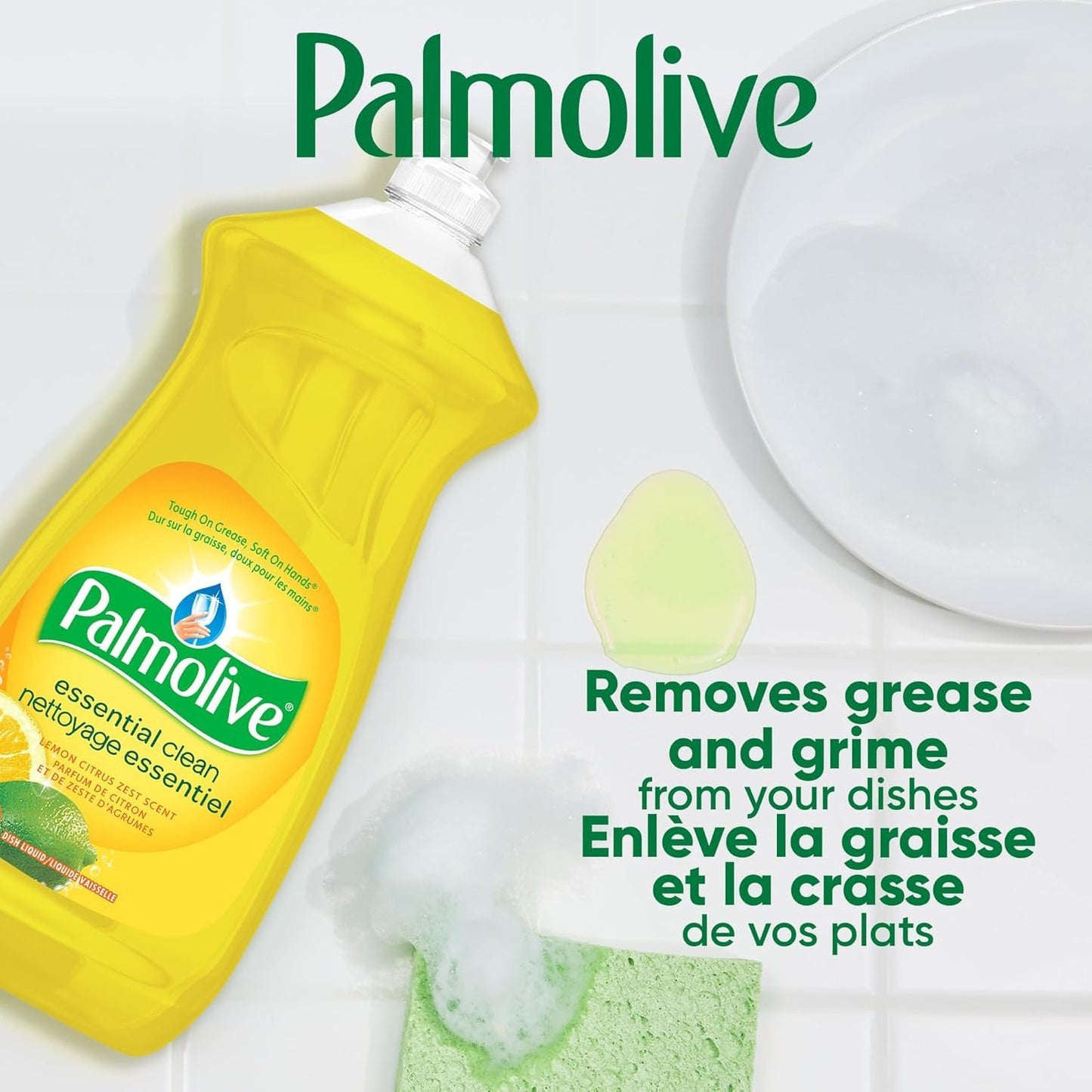 Palmolive Essential Clean Liquid Dish Soap, Lemon Citrus Zest Scent - 4.27 L