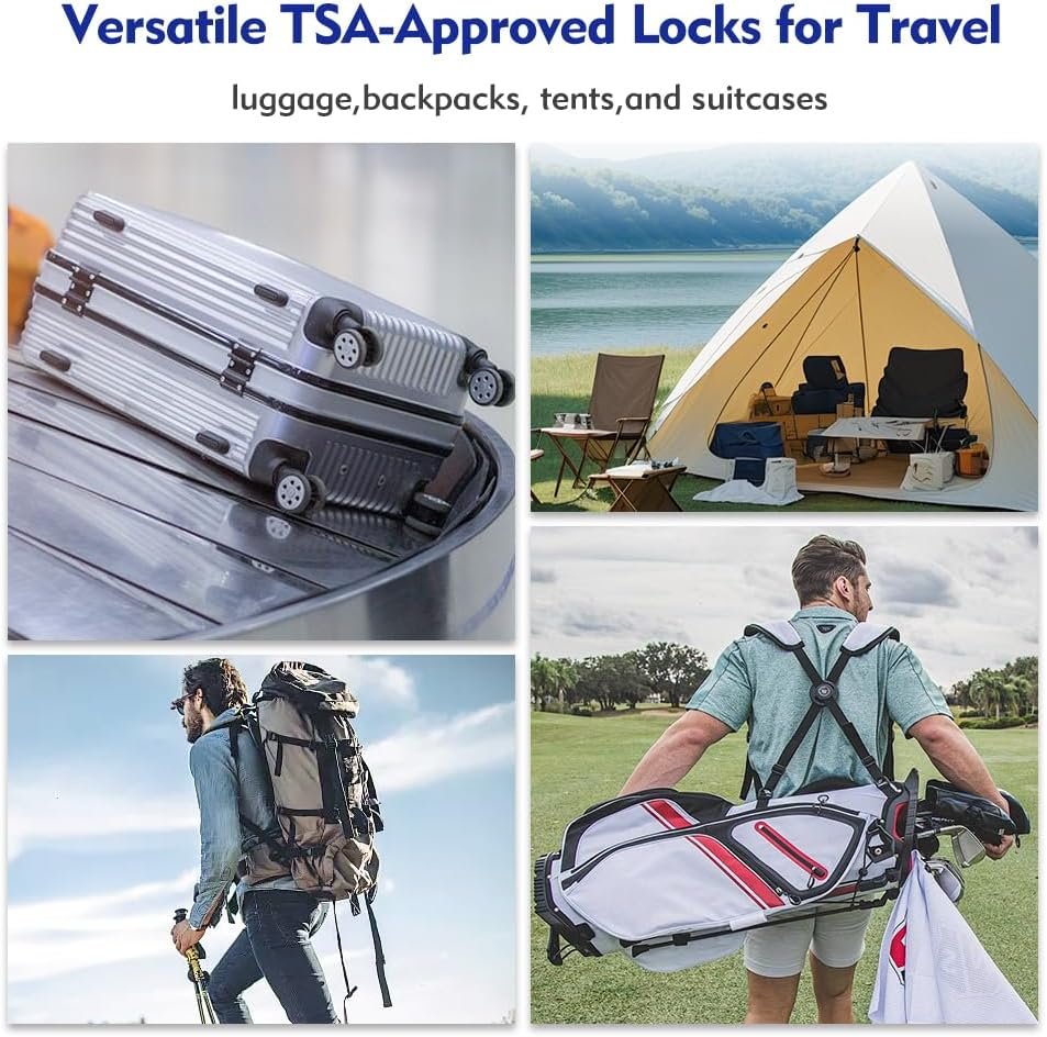 SURE LOCK TSA Compatible Travel Luggage Locks, Inspection Indicator, Easy Read Dials TSA Approved with Zinc Alloy, PINK 2 PACK, earnest