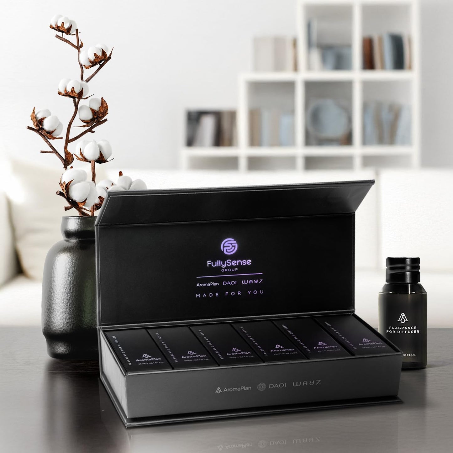 AromaPlan Home Luxury Scents, Hotel Premium Collection Set- 5 Star Hotel Collection- Natural, Non-Toxic Cold Air Diffuser Oil - Gift Ready, Diffuser Oils Scent (6 Pack/ 0.85 fl.oz (25 ml)