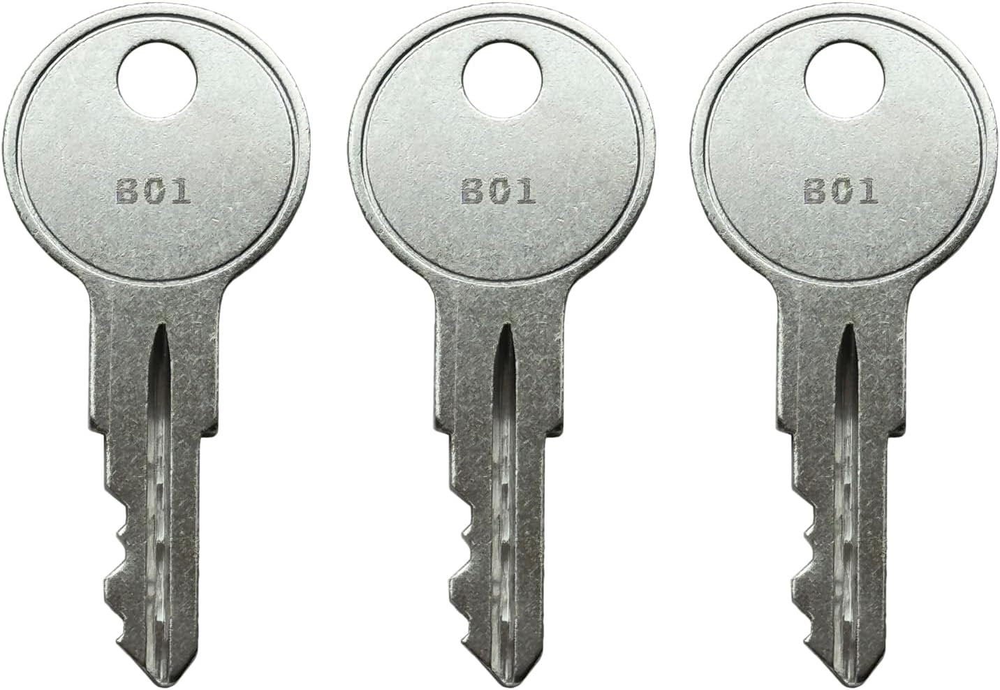KeyPower (3) B01 - B05 Keys for Husky Tool Box Home Depot Hudson, Pre-Cut Key, Works on Tool Chest and Cabinet Locks (B01)
