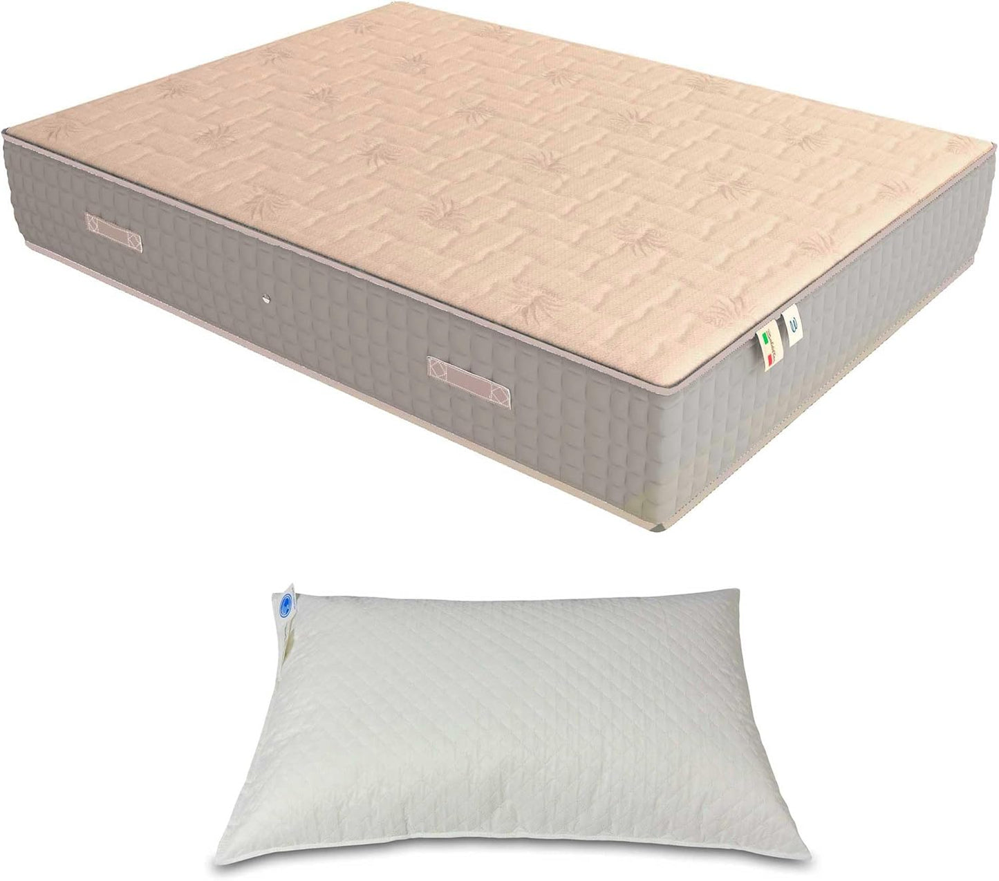 Baldiflex Emporio Luxury Spring and Memory Double Mattress 160 x 190 cm, 800 Springs and 7 cm Memory, Height 29 cm