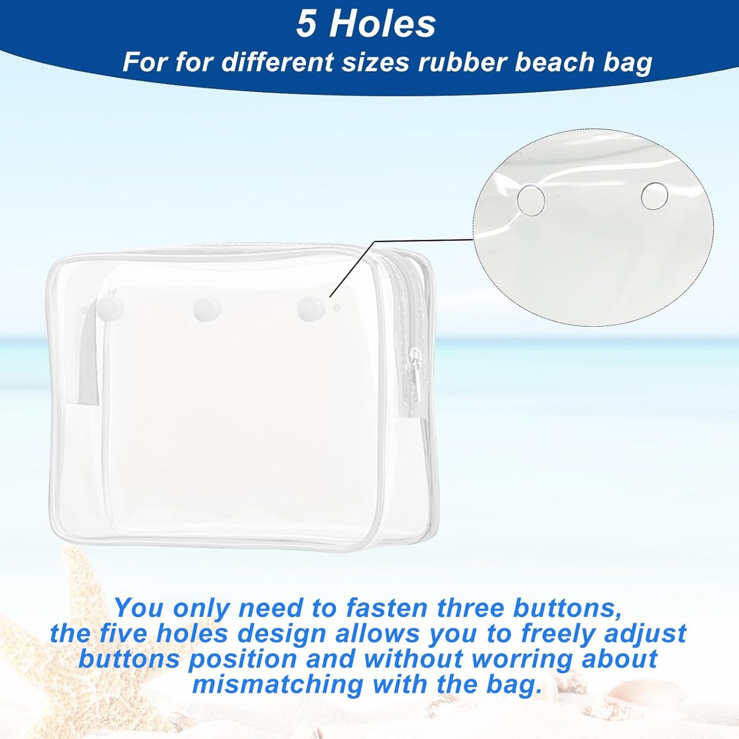 Clear Insert Bag Accessories for Beach Tote Bag, Clear Travel Storage Inner Pouch for Cosmetic, Toiletry & Makeup Brush Organizer Divider