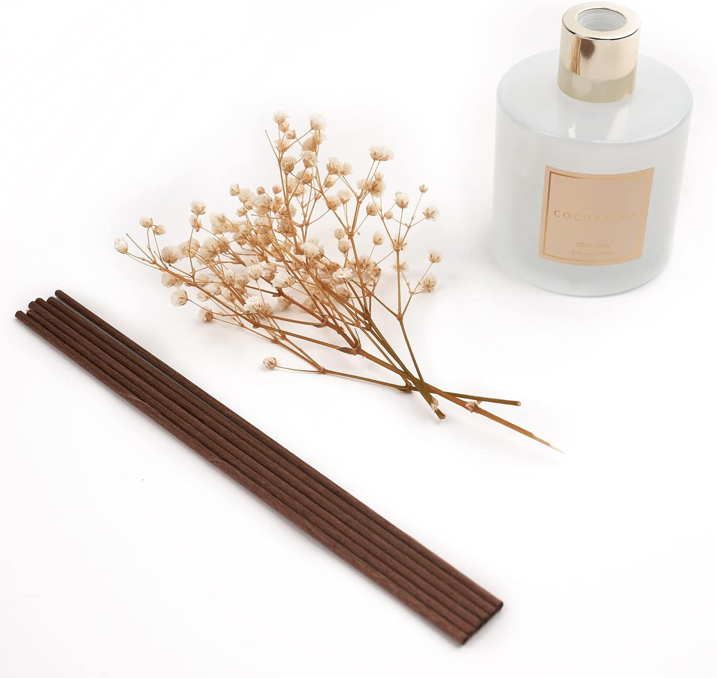 Cocorrína Reed Diffuser Set, 6.7 oz Clean Linen Scented Diffuser with Sticks Home Fragrance Reed Diffuser for Bathroom Shelf Decor