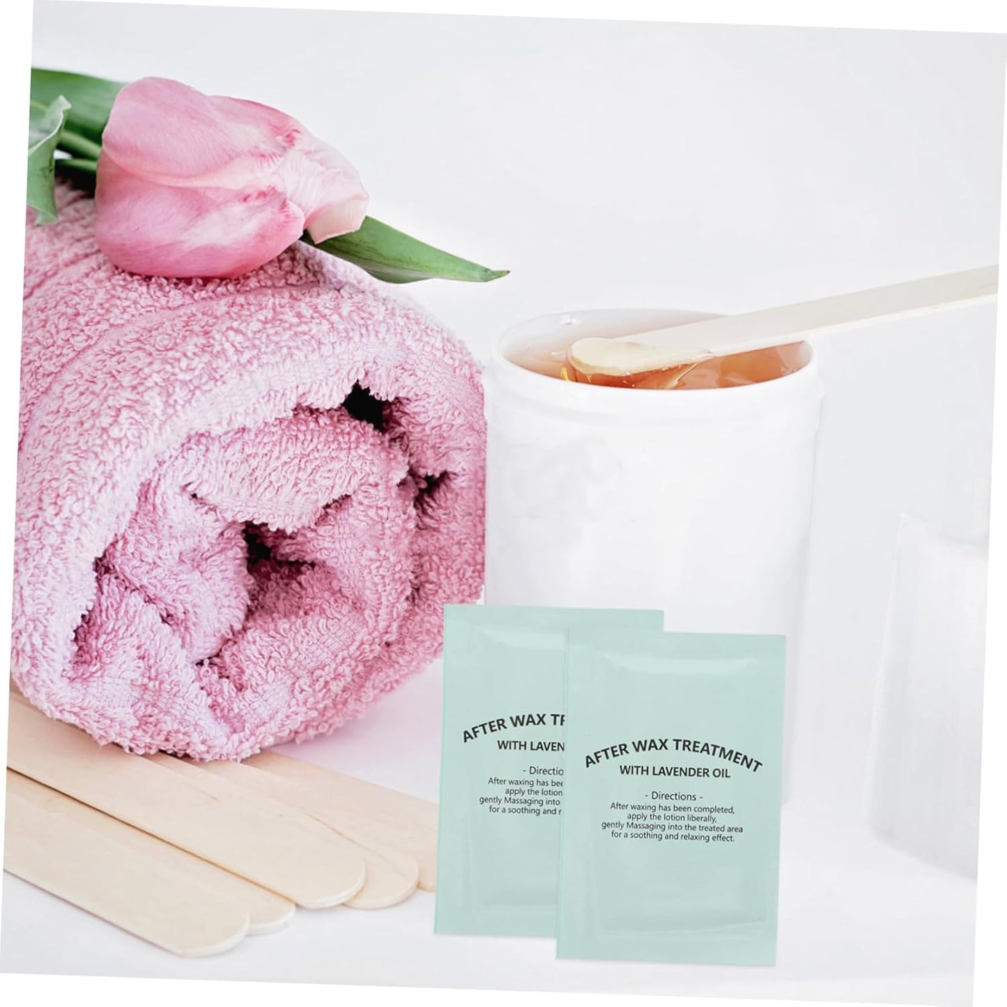 Beavorty 20pcs Post Waxing Essentials Oil Remover Wipes after Wax Remover Waxing Oil Wipes Soft Wax Cleaning Pad