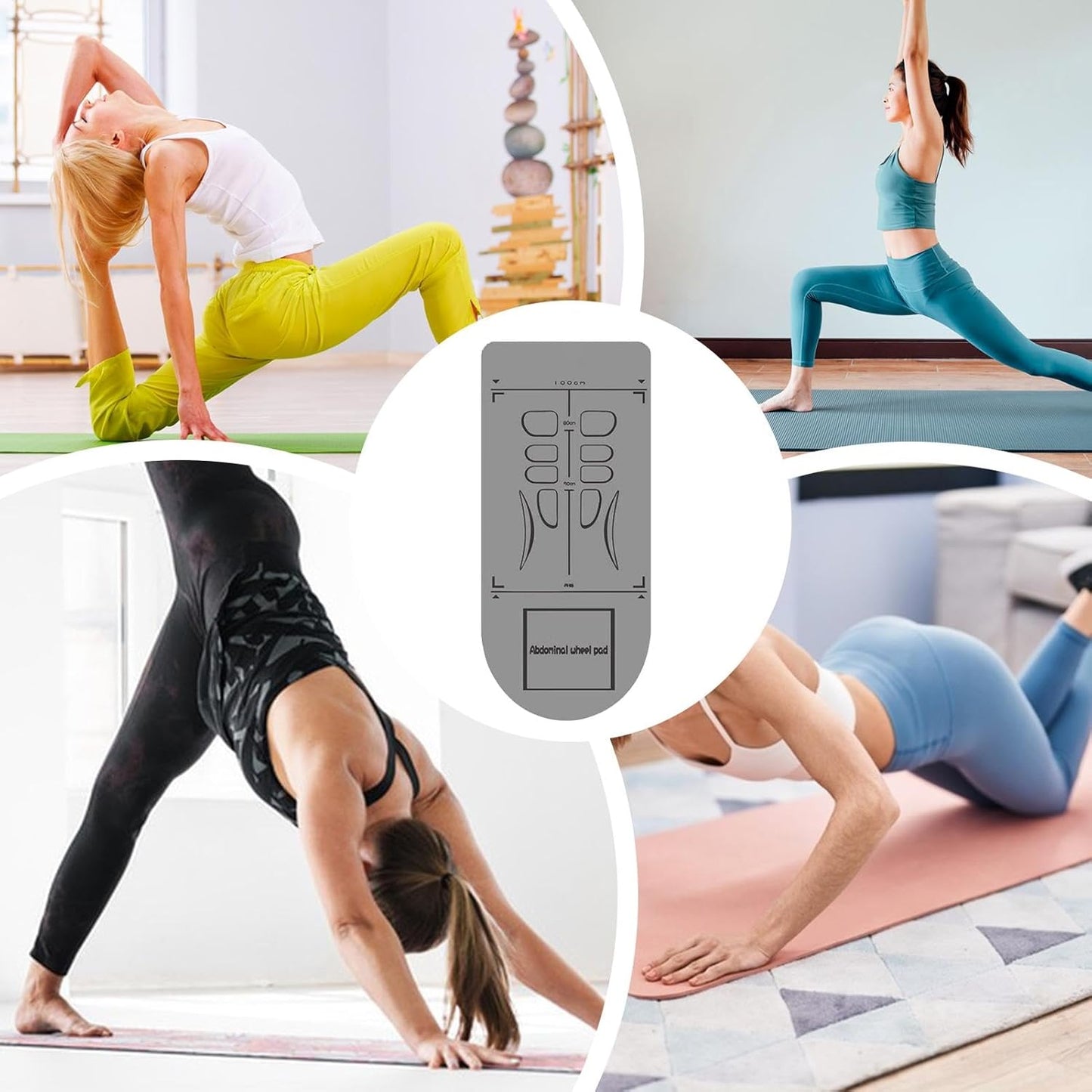 Yoga Pilates Mat, Skipping Exercise Mat, Fitness Gear Mat, Home Workout Pad, Portable Knee Mat, Thick Gym Pad, Workout Mat, Non Slip Fitness Mat, Multi-Purpose Gym Mat, Ab Workout Pad Knee Support