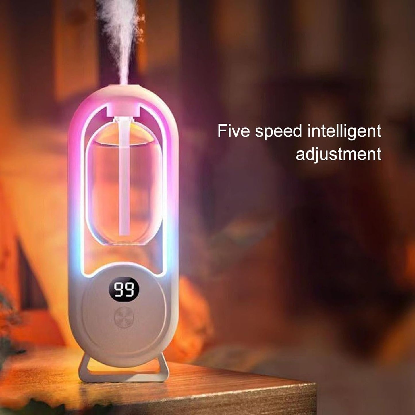 Wall Mounted Essential Oil Diffuser, Intelligent Cold Air Technology Aromatherapy Diffuser 5 Level Digital Display Control Spray Cordless Portability for Home Large Room,Office,Car