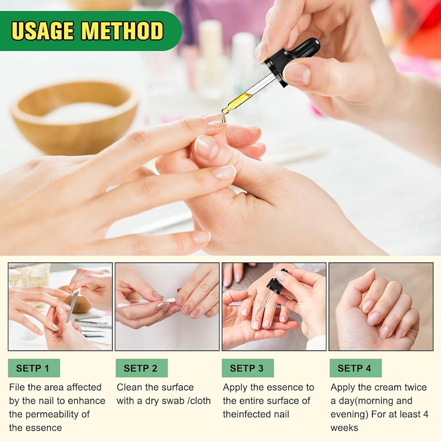 Ginger Nail Treatment Nail Support Nail Care, 7Days Nail Treatment Serum, Multipurpose Nail Repair, Ginger Nail Growth Serum, Nourishing Strengthening Nail Oil (1 PC)