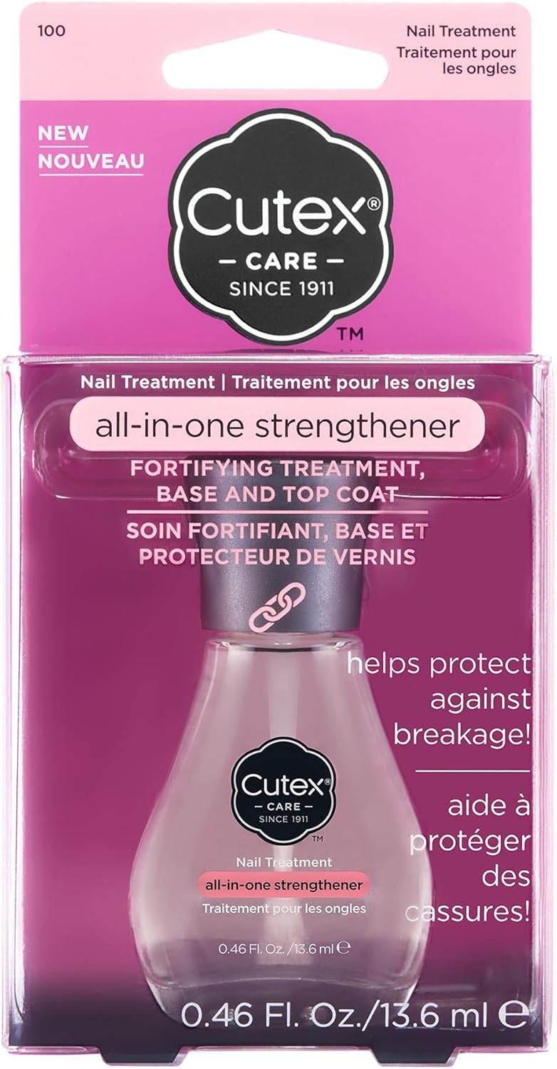 Cutex All In One Strengthener Strengthener Treatment Nail Care Treatment Weak and Unhealthy Looking Nails 13.6 Milliliter (Pack of 2)