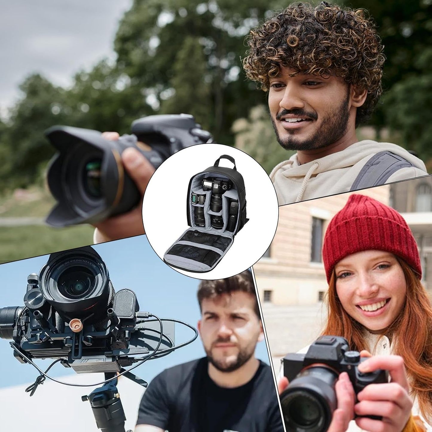 Generico Camera Backpack, Lightweight DSLR Tote Bag, Secure Zippered Storage, Stylish Carrying Solution, Perfect for Photographers, Girls, Women, Athletes, Teens, Travel, Outdoor Use