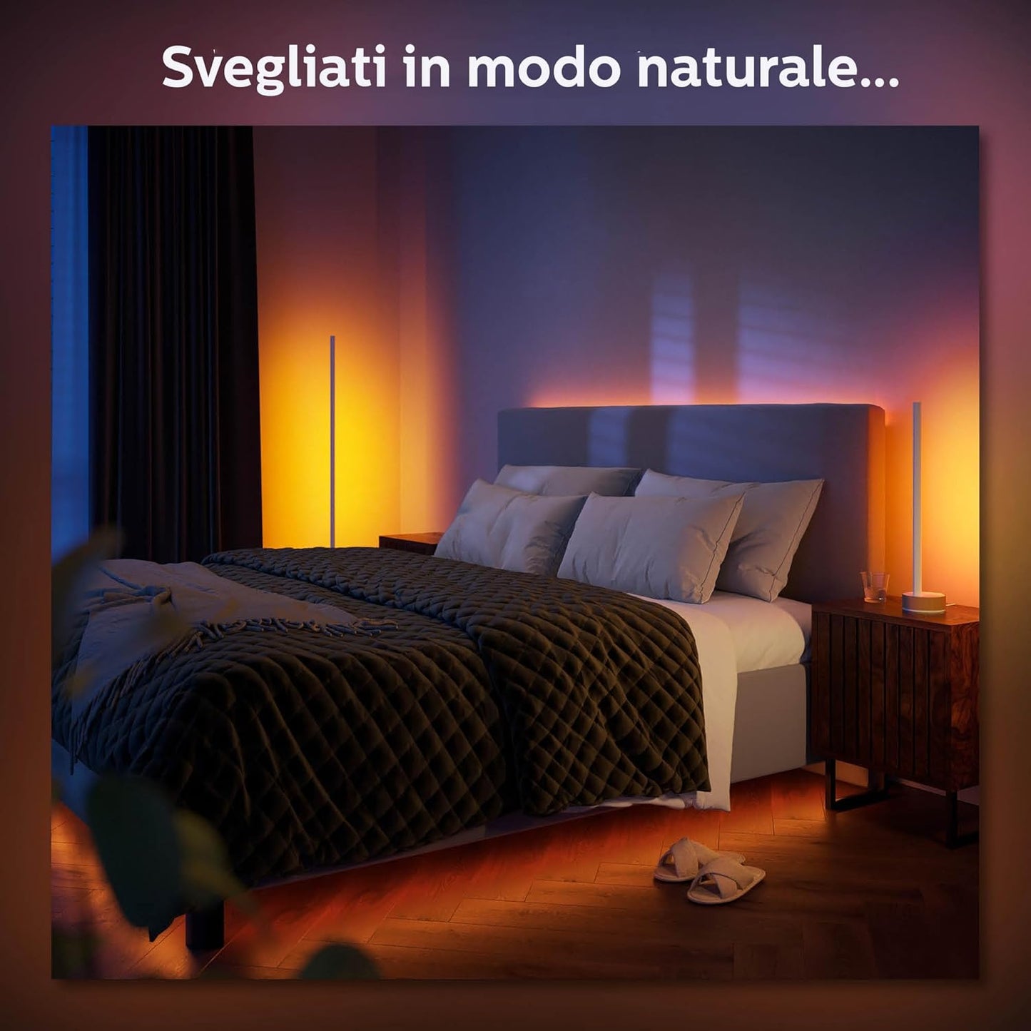 Philips Hue White and Color Ambiance Gradient Signe Smart Floor Lamp, 29W, White