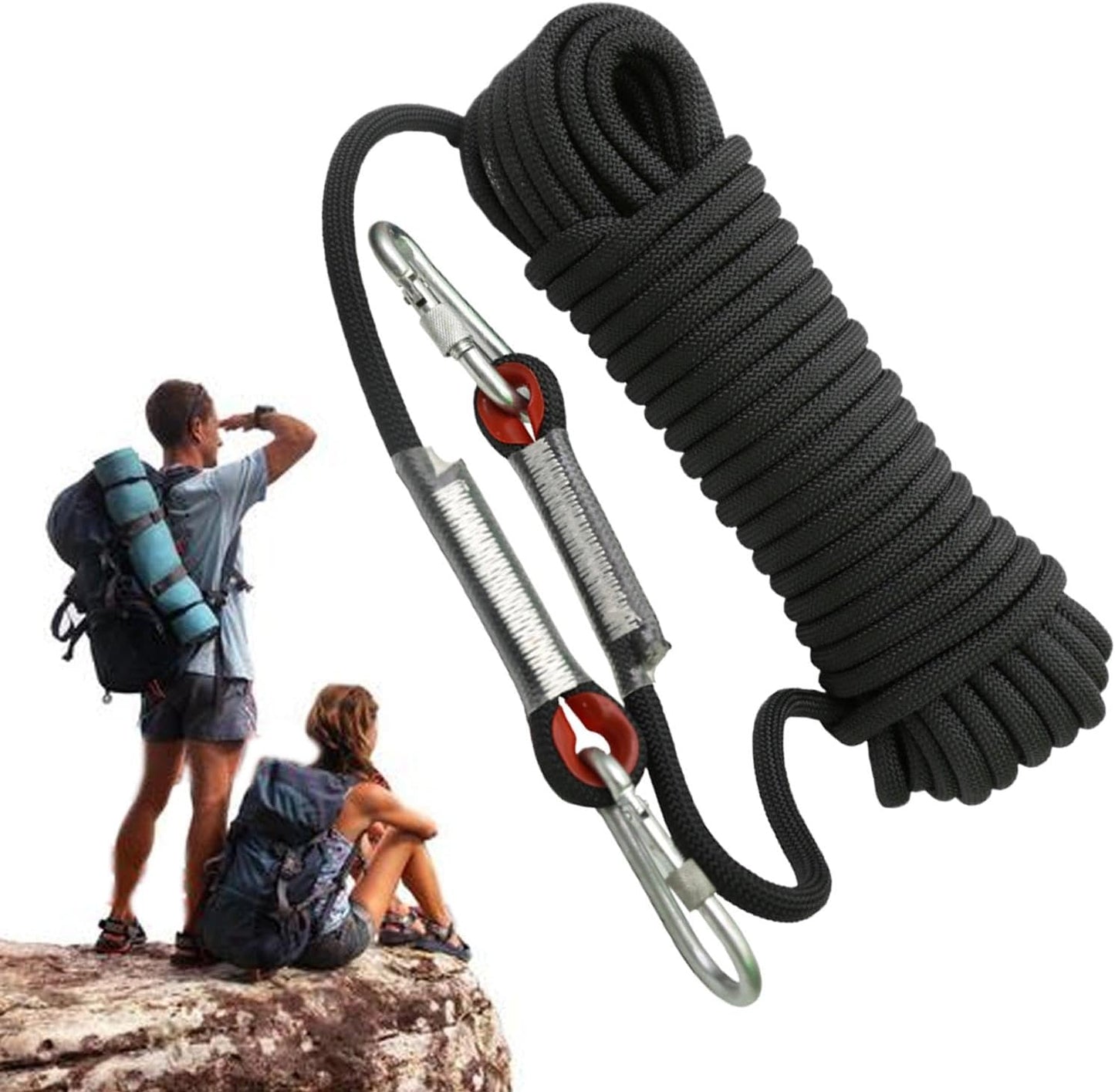 Climbing Rope, Workout Rope for Climbing, Mountaineering Safety Equipment, Outdoor Workouts Accessories, Survival Gear Hiking Training, Enhanced Knot Tying Usability