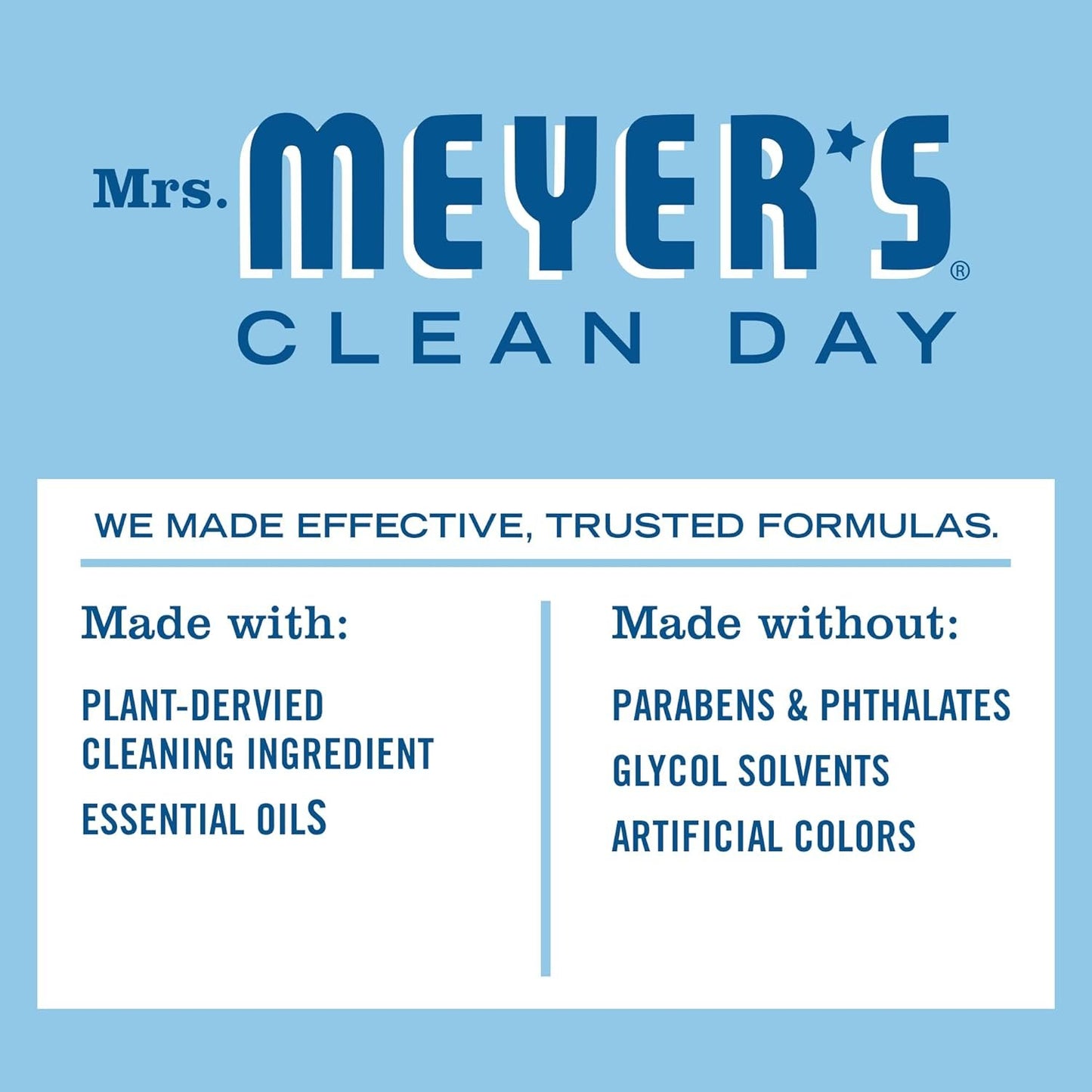 Mrs. Meyer's Clean Day Multi-Surface Cleaner Spray, All-Purpose Cleaner Solution for Countertops, Floors, Walls and More, Rain Water Scent, 473mL Spray Bottle