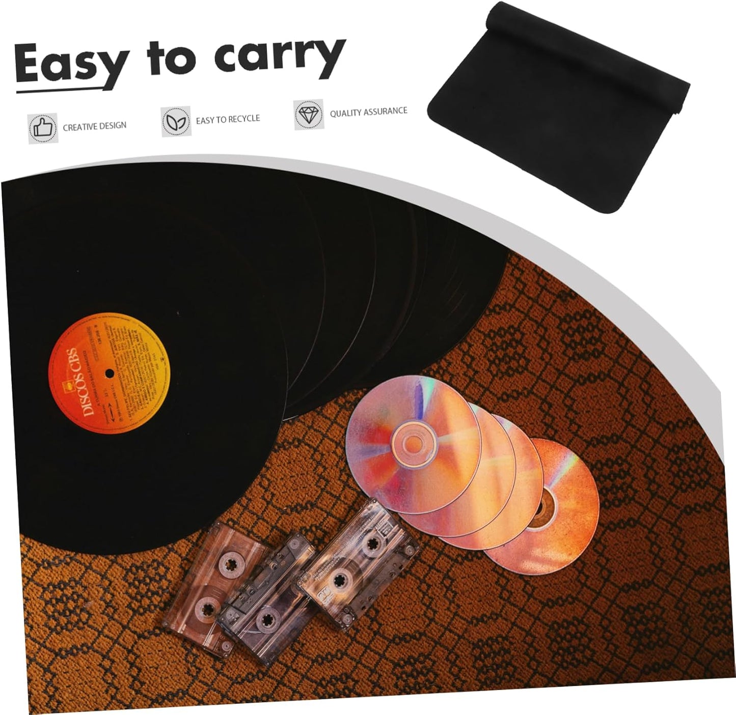 5pcs Vinyl Record Cleaning Cloth Cd Album Turntable Maintenance Lightweight Durable Dust Remover Cloth Portable Easy to Use Essential Vinyl Care Tool