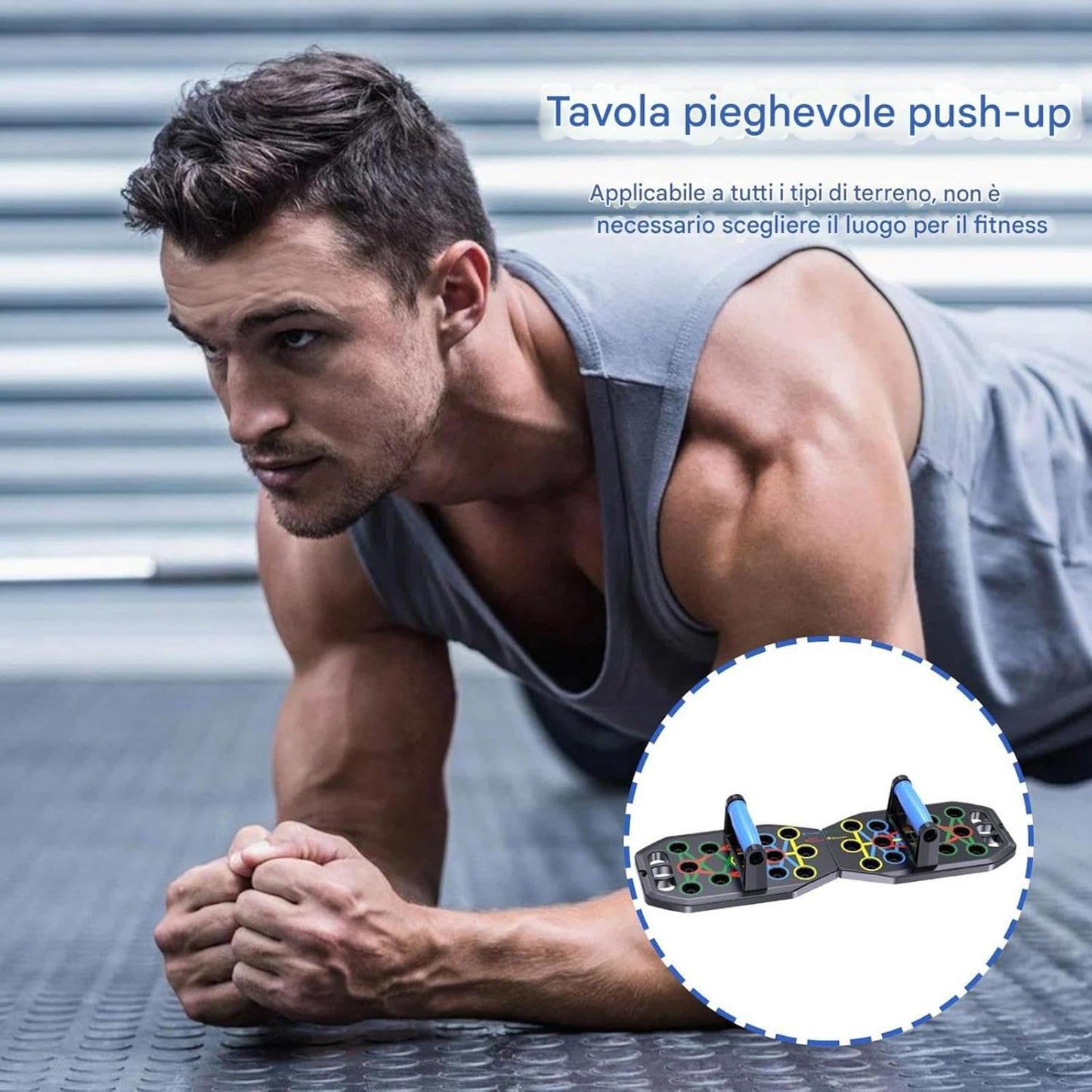Pushup Board, Non Slip Foldable Pushup Stand, Multi Angle Training Equipment for Strength, Muscle Building, Home Gym Workout Gear for Men and Women, Compact PC Material