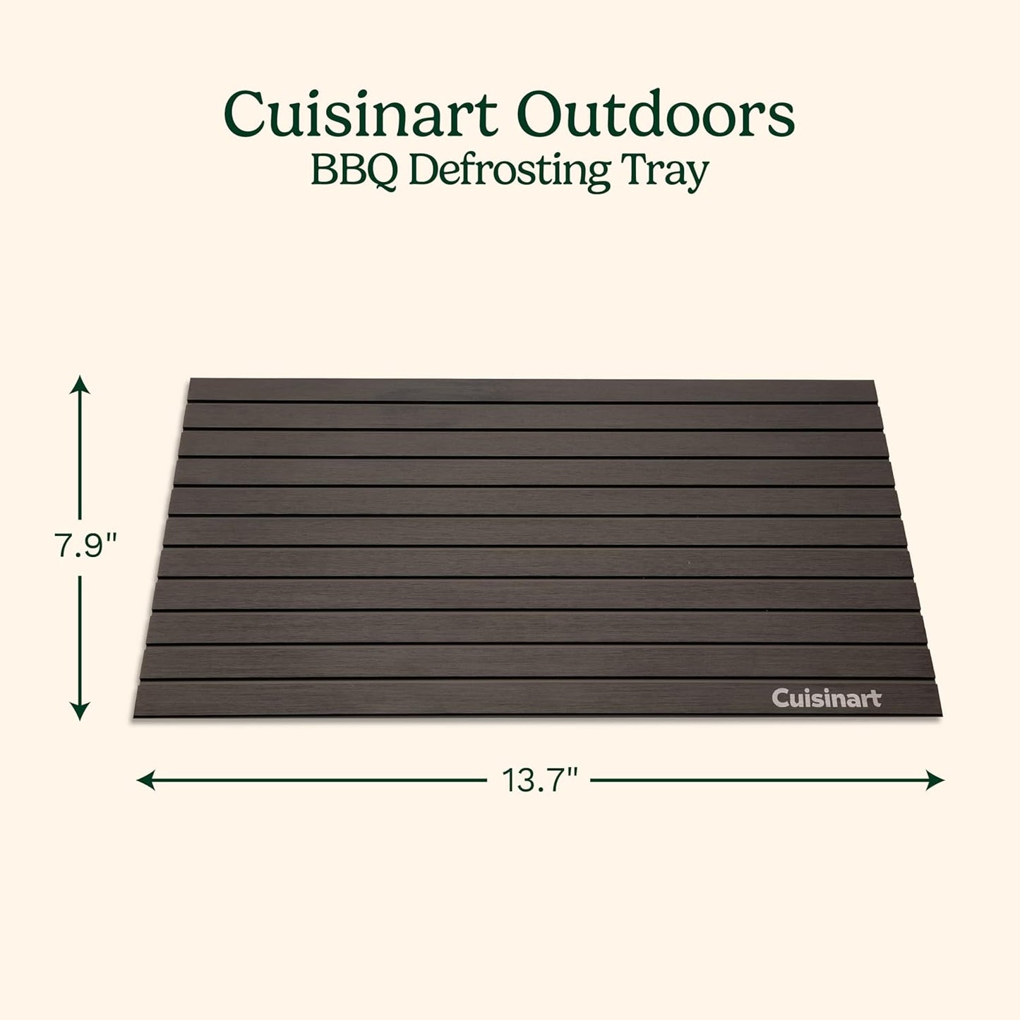 Cuisinart BBQ Defrosting Tray, Conductive Aluminum Rapid Thaw Plate for Frozen Meat, Quick Defrosting Tool That Preserves Natural Flavors, Easy to Clean Kitchen Gadget & Grilling Accessories for Home