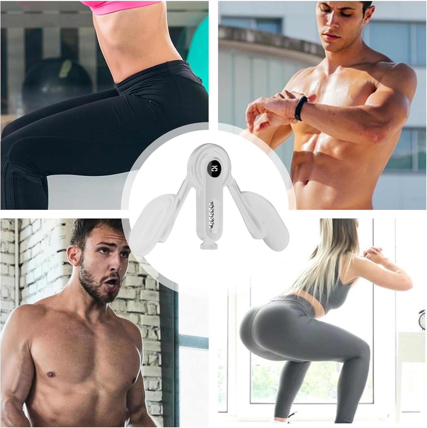 Allenatore Muscoli Interni Coscia, Allenamento Muscoli Interni Coscia, Esercitatore Pavimento Pelvico Portatile con Doppia Molla 10-100 Kg Regolabile per Allenamento Casa Palestra Recupero Post Parto