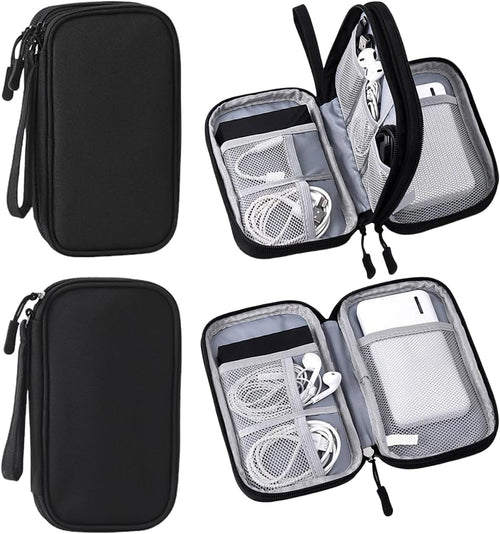 2pcs Digital Accessories Case, Double and Single Layer Waterproof Travel Bag Electronics Accessories Travel Accessories Case G