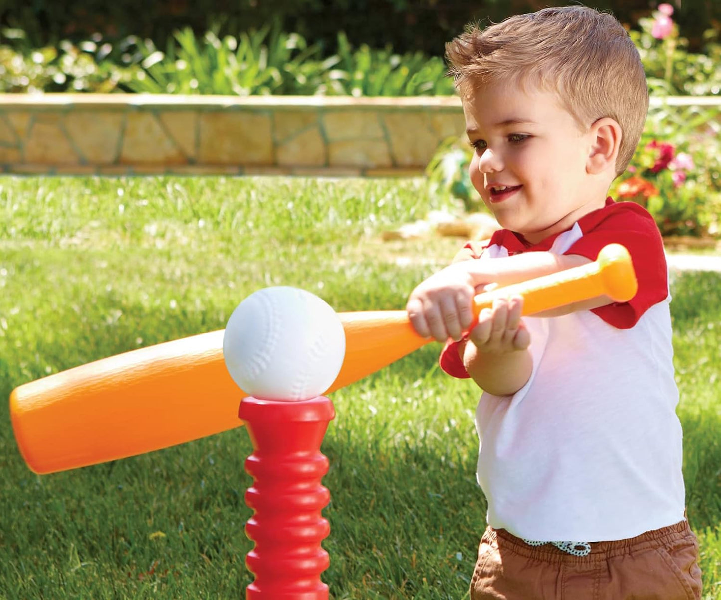 LITTLE TIKES TotSports T-Ball Set, Primary Colors, 2 Balls