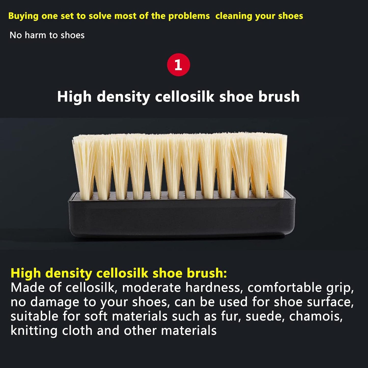 JMSHTGU Cleaning Shoe Essential Professional Cleaning Shoe Brush Plastic Soft Brush Hard Brush Household Cleaning Set Shoe Care Leather Care Shoe Brush for Cleaning (Essential kit)