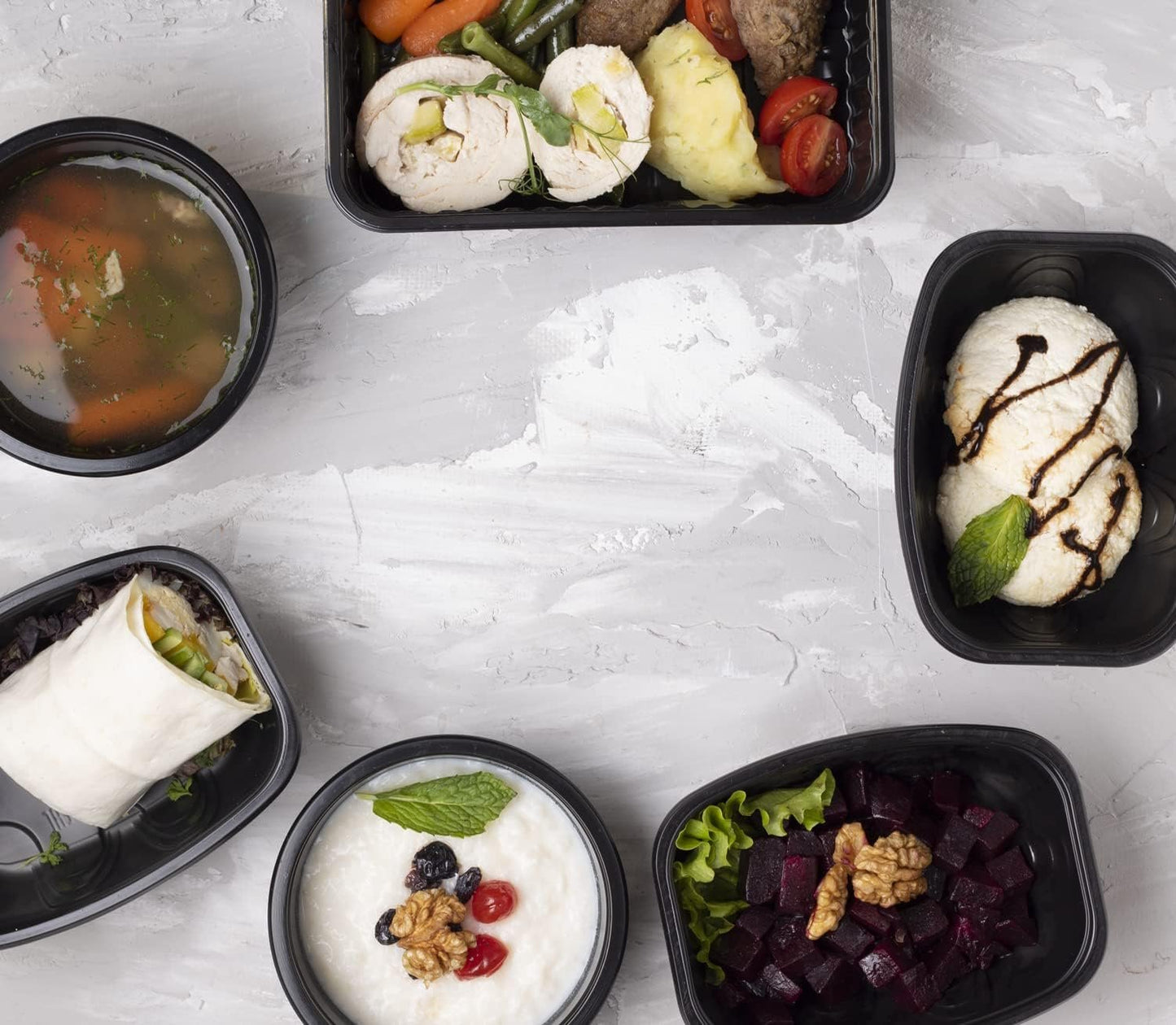 15 Pack 32 oz Plastic Meal Prep Containers with Lids, Leakproof Rectangular Food Storage Container Box for Restaurant, Kitchen, Takeout Food Service Disposables, Freezer/Microwave/Dishwasher Safe