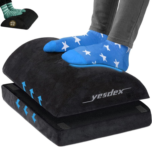 YESDEX Foot Rest Cushion, 3IN1 Ergonomic Under Desk Foot Pillow, Adjustable Detachable Comfort Foot Stool for Gaming, Office and Home