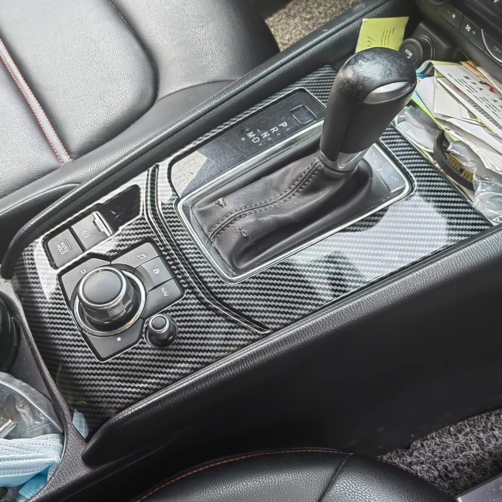 AOKIO Interior Center Console Gear Shift Panel Cover Trim for Mazda CX5 CX-5 Accessories 2017 2018 2019 2020 2021 2022 2023 2024 2025 (for Automatic Transmission)