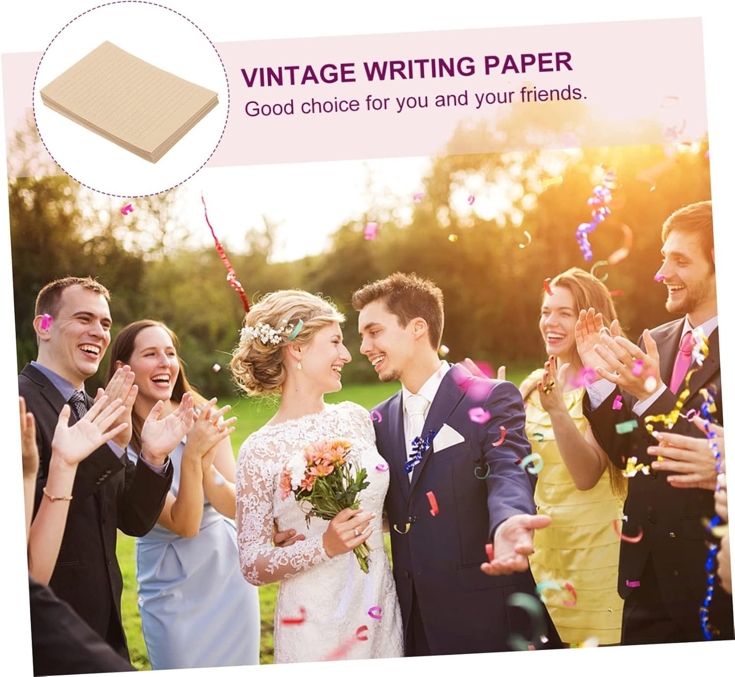 Angoily 100 Sheets A5 Vintage Kraft Paper Letter Writing Practical Stylish Stationery for Letter Sets