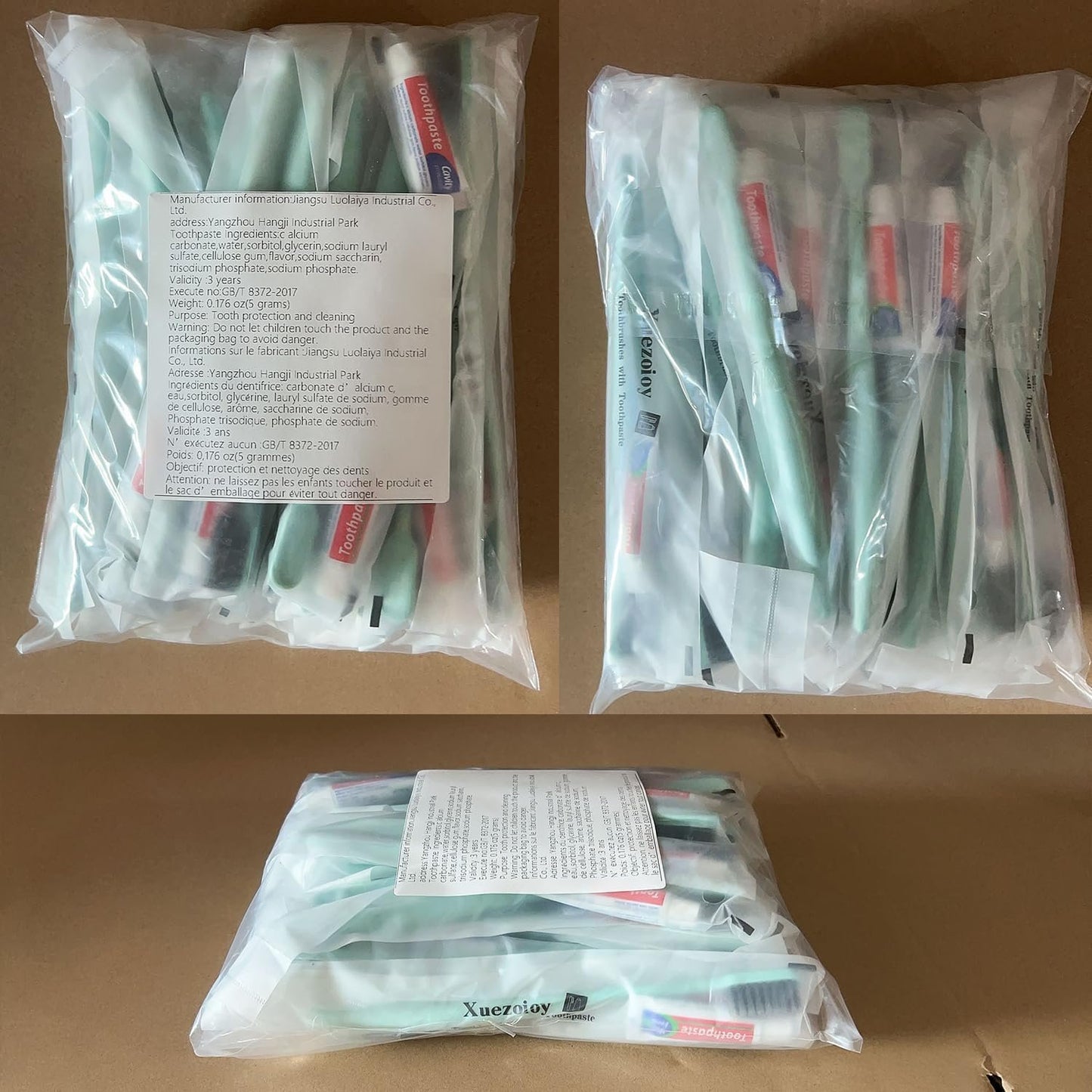 Disposable Toothbrushes with Toothpaste,30 Pack Green Bulk Toothbrushes Individually Wrapped Travel Toothbrush and Toothpaste Kit for Homeless,Nursing Home,Hotel,Charity