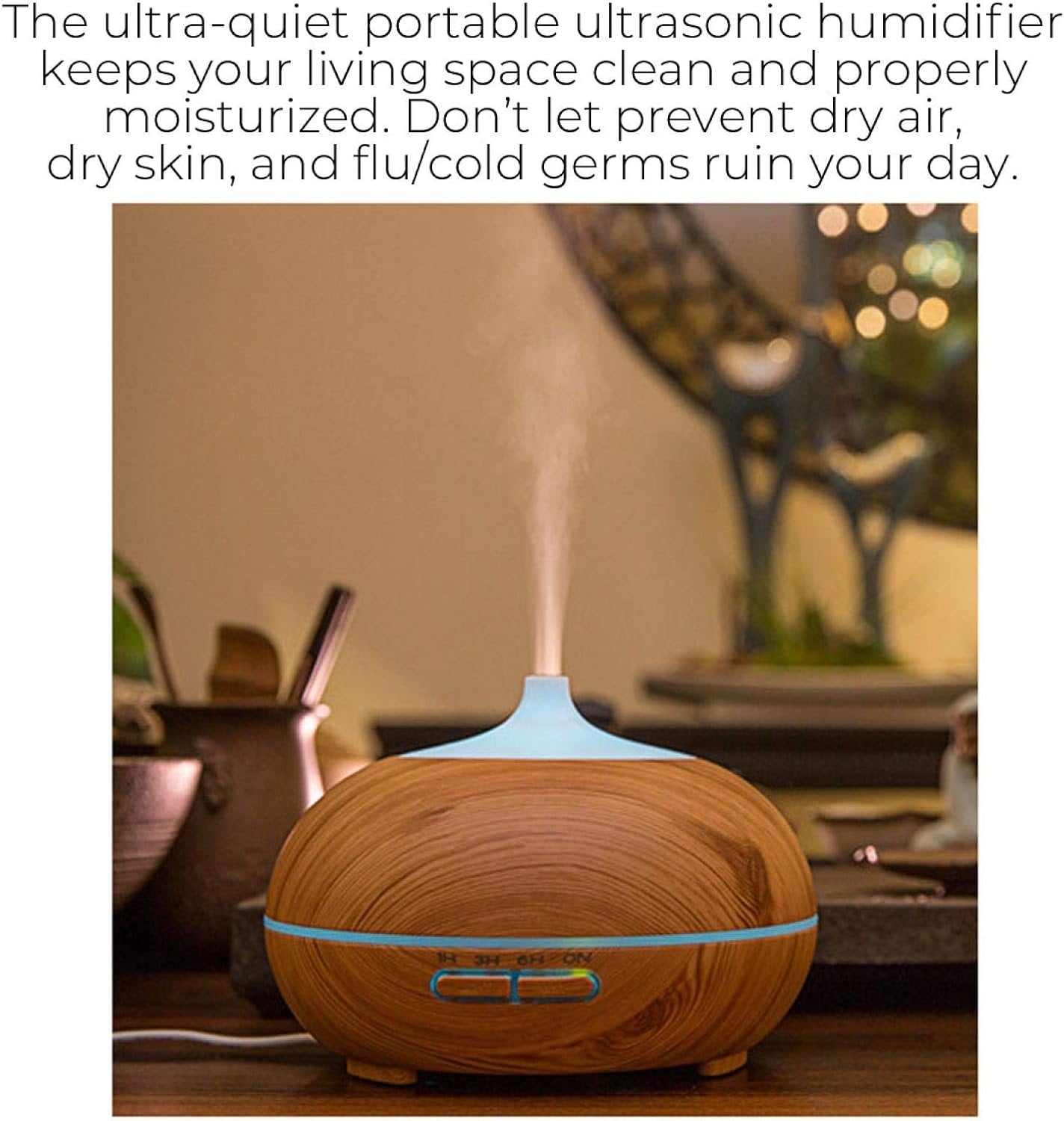 550Ml Aroma Diffuser Remote Control Air Humidifier Electric Ultrasonic 7 Colors Changing Air Purifier