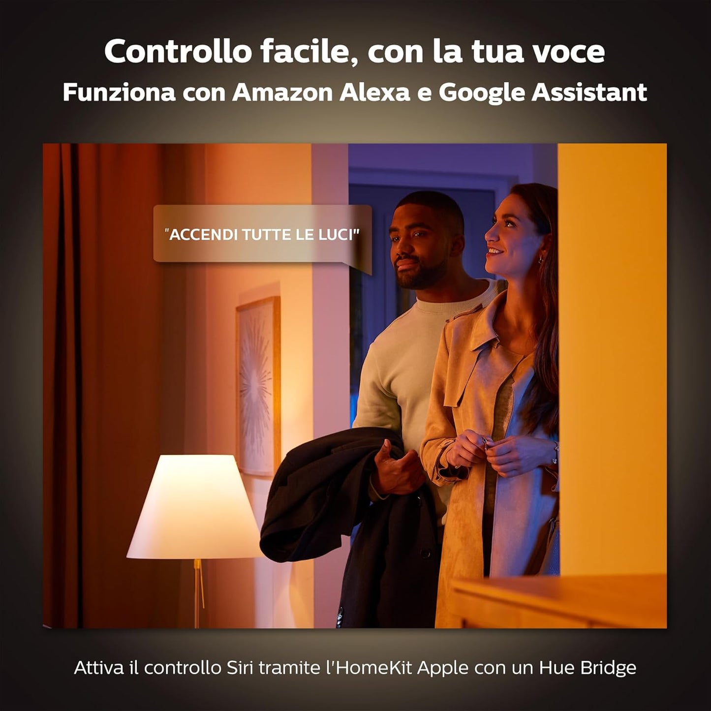 Philips Hue White and Color Ambiance Flourish Smart Table Lamp, Bluetooh, 9.5 W, White
