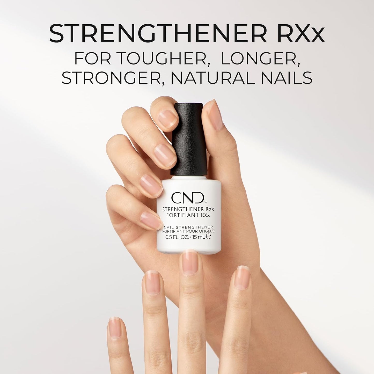 CND™ Strengthener RXx, Nail Strengthener for Tougher, Stronger Nails & Protection for Thin Nails, 0.5 Fl Oz, 0.5 fl oz
