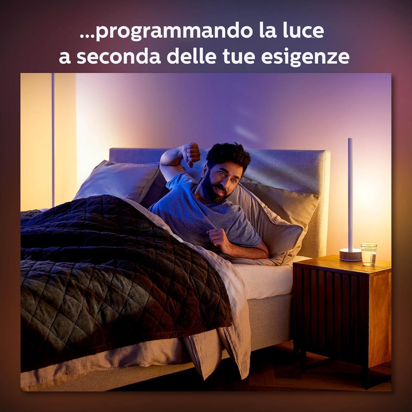 Philips Hue White and Color Ambiance Gradient Signe Smart Floor Lamp, 29W, White