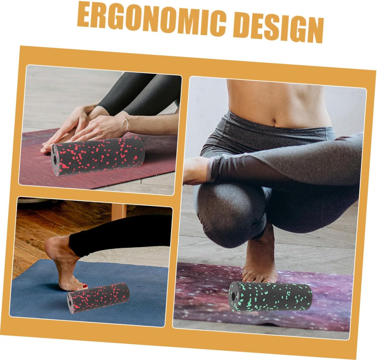 TOYANDONA 4 Pezzi Mini Colonna Yoga Per Massaggio Muscolare Colonna a Rulli Massaggiante Del Corpo Massaggio a Fornitura Yoga Leggero Epp