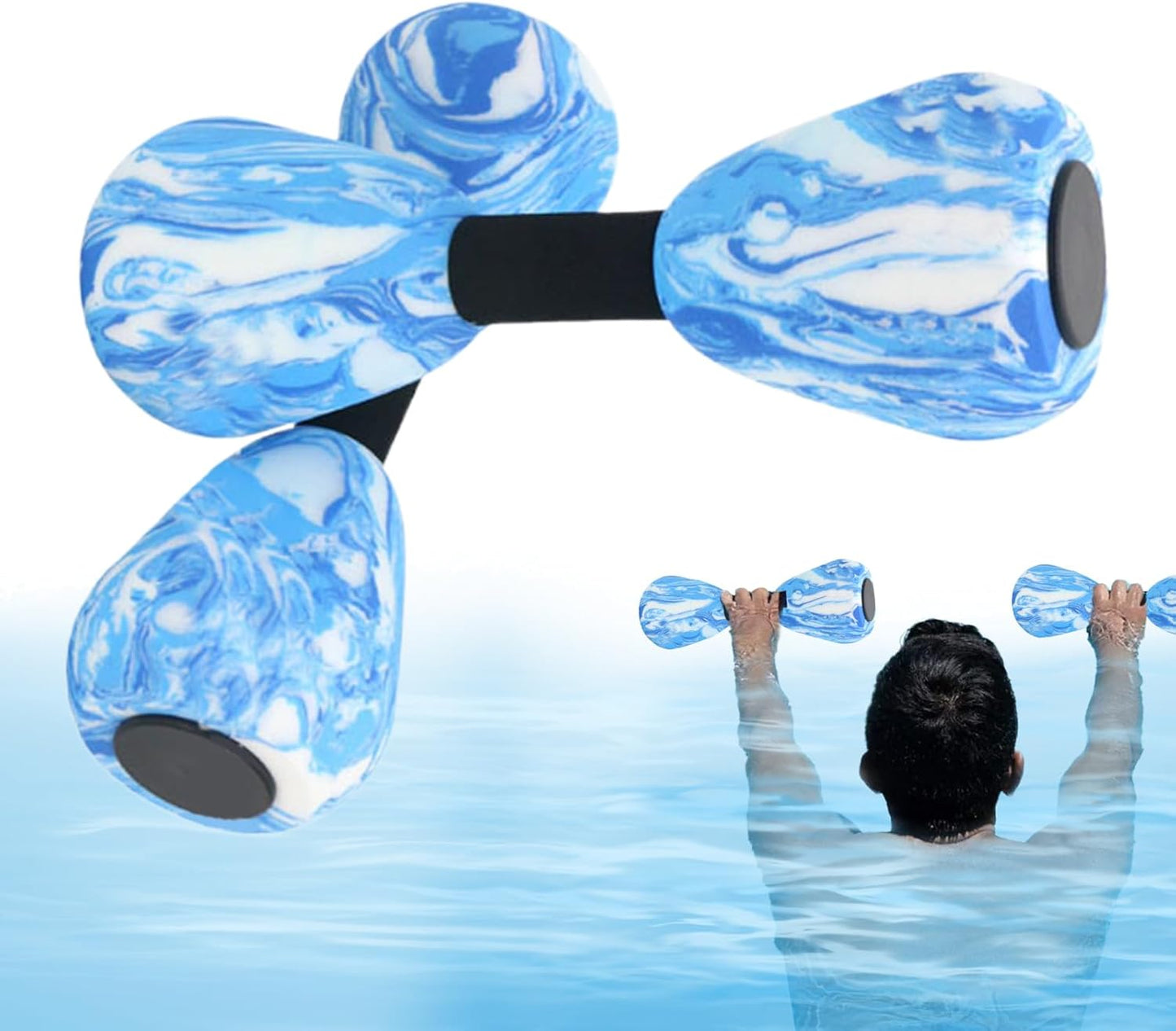 Aquatic Exercise Dumbbells, Water Weights Pool Equipment, Lightweight Resistance Tools, Blue/Violet Sports Aerobic Workout Gear, Ideal for Outdoor Fitness, Swimming Sessions