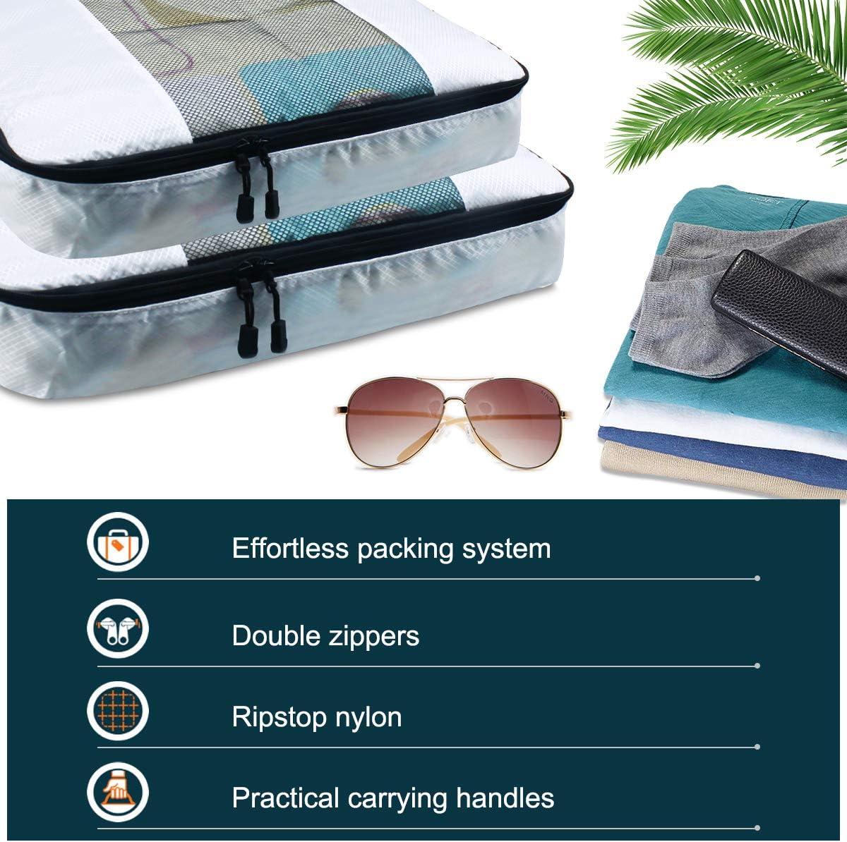 Suitcase Organizer Set of 6 for Suitcases, Travel Travel Organizer Bag Cubes, Perfect Travel Luggage Organizer Suitable for Travel/Business/Outdoor