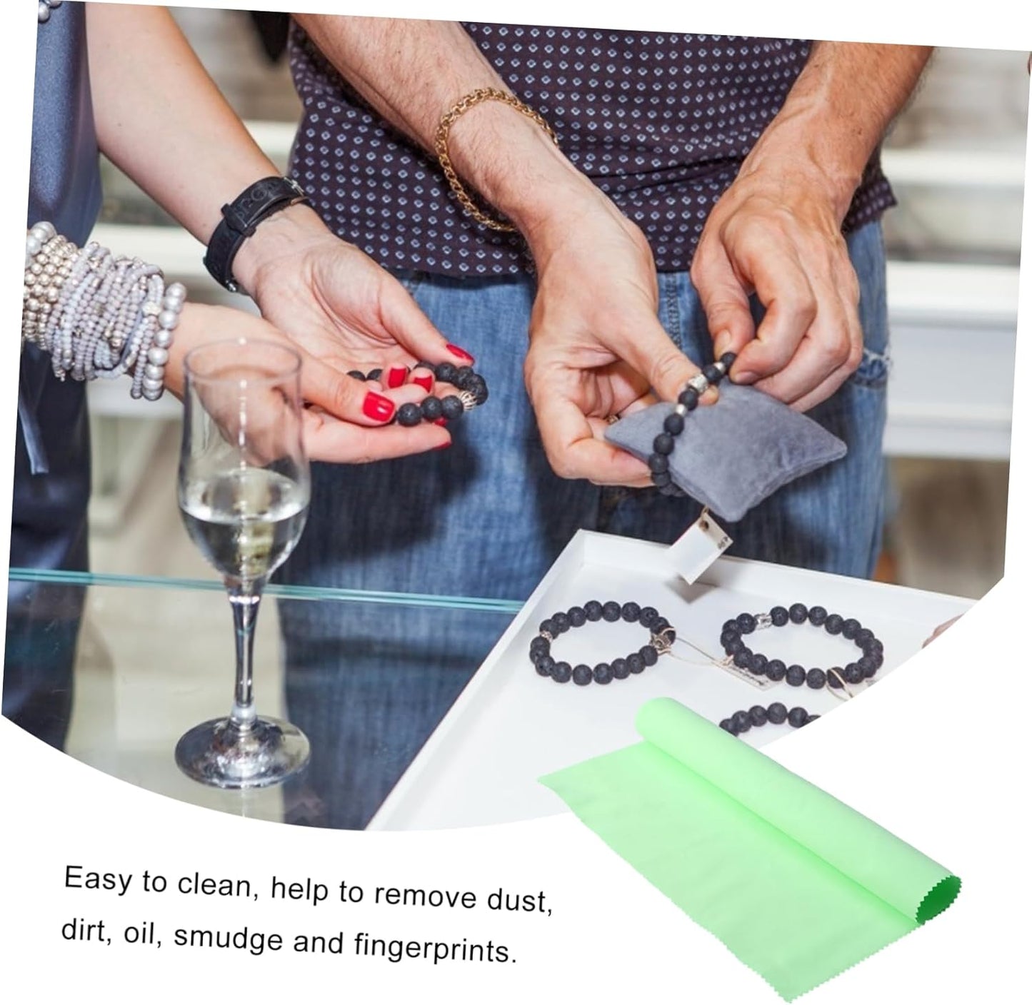 NIYANGLE Silver Wiping Cloth Jewelry Rags Phone Cleaning Cloth Polish Eyeglass Cleaning Cloth Crochet Kit Microfiber Cleaning Cloths Lens Cleaning Cloth Fret Watch Cleaning Cloth