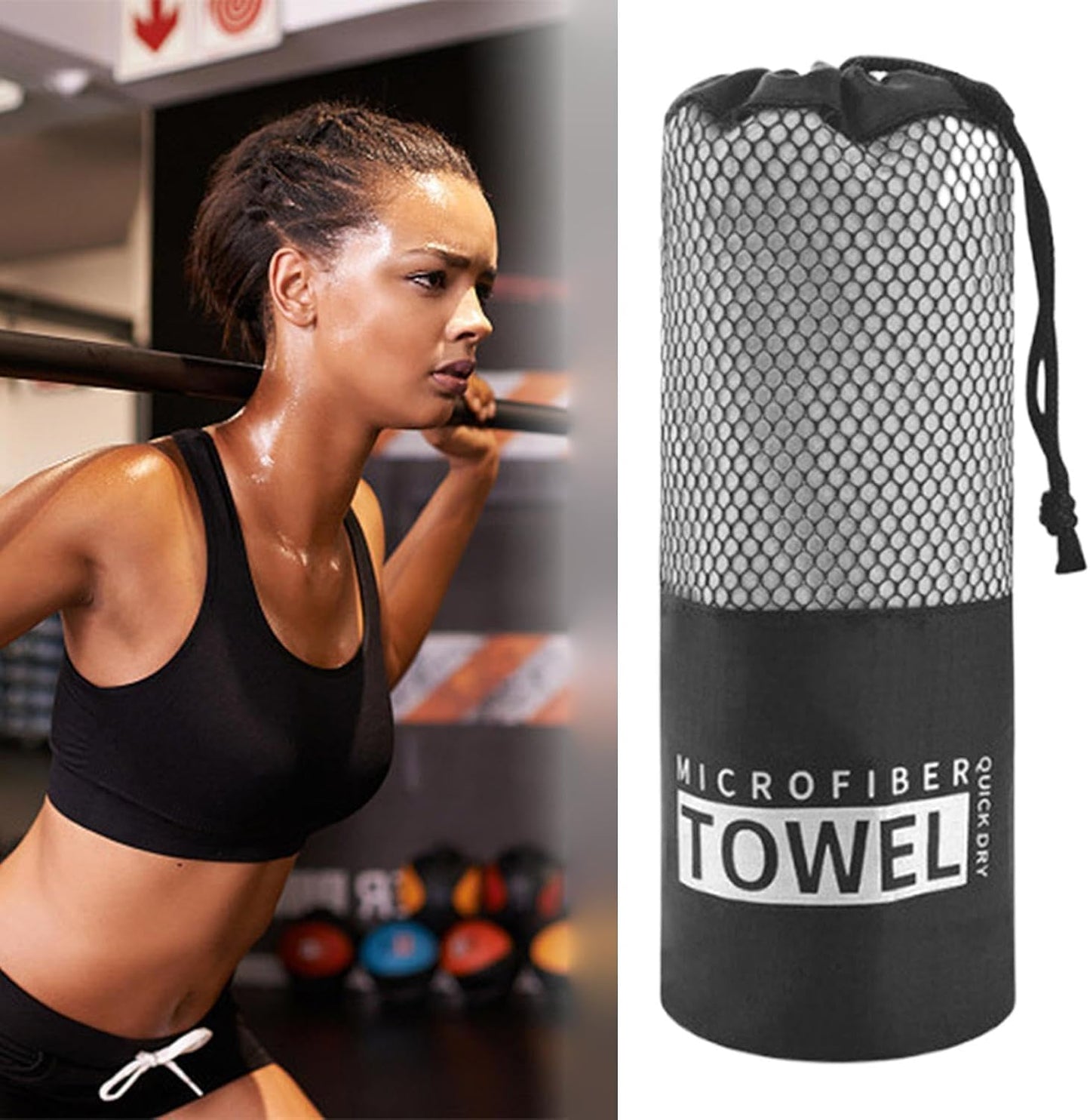 Générique Quick Drying Beach Towel, Microfiber Bath Towel, Portable Workout Gear, Sandproof Camping Accessories, Fast Drying Cloth for Exercise, Fitness & Outdoor Activities