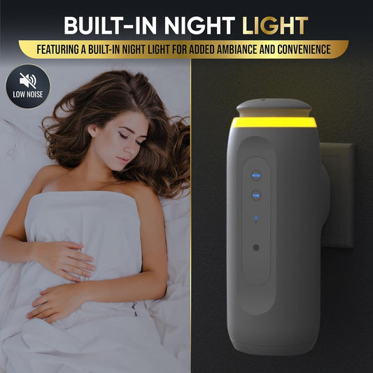 Essential Oil Diffuser (Plug-in) for Homes and Hotels – Bluetooth-Controlled Scent Diffuser for Home & Office, Covers 800 sq. ft. – Plug in Air Fresheners for Home & Office, Room Scent (Black)