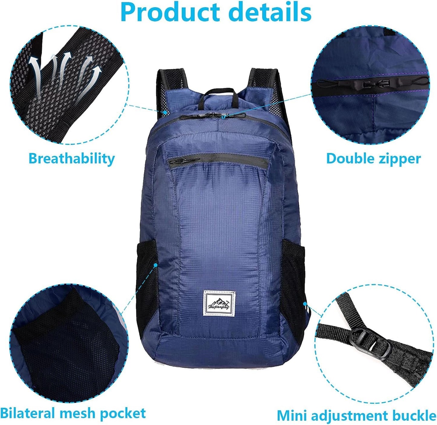 20LUltra Lightweight Foldable Backpack Small Hiking Rucksack Ultralight Water Resistant Travel Packable Daypack for Men Women