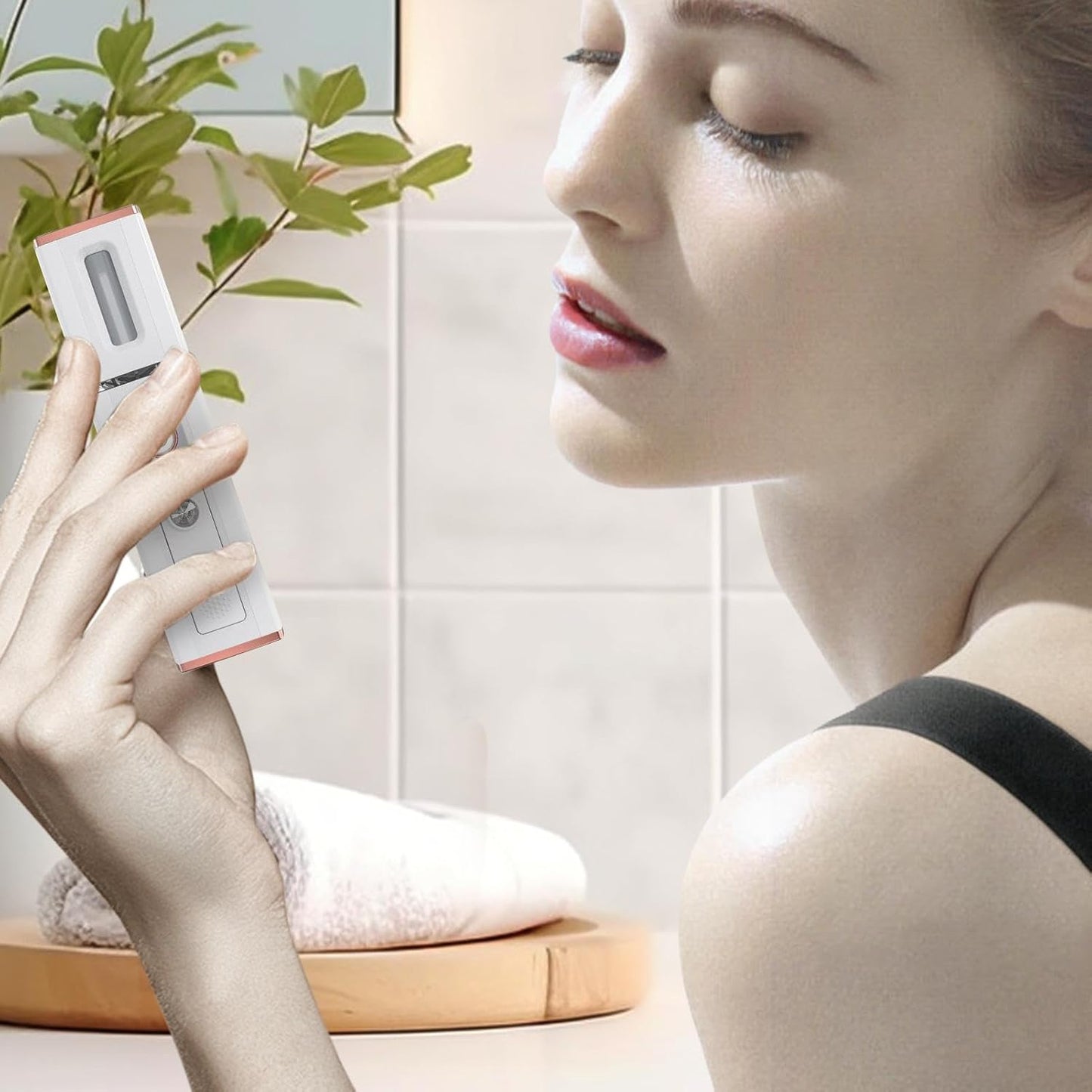 Rechargeable Electric Face Mister For Women - Fine Water Mist Face Spray Humidify for Deep Skin Hydration, Perfect For Travel, Study, And Everyday Use Portable Face Spray Mister With Ricaricab