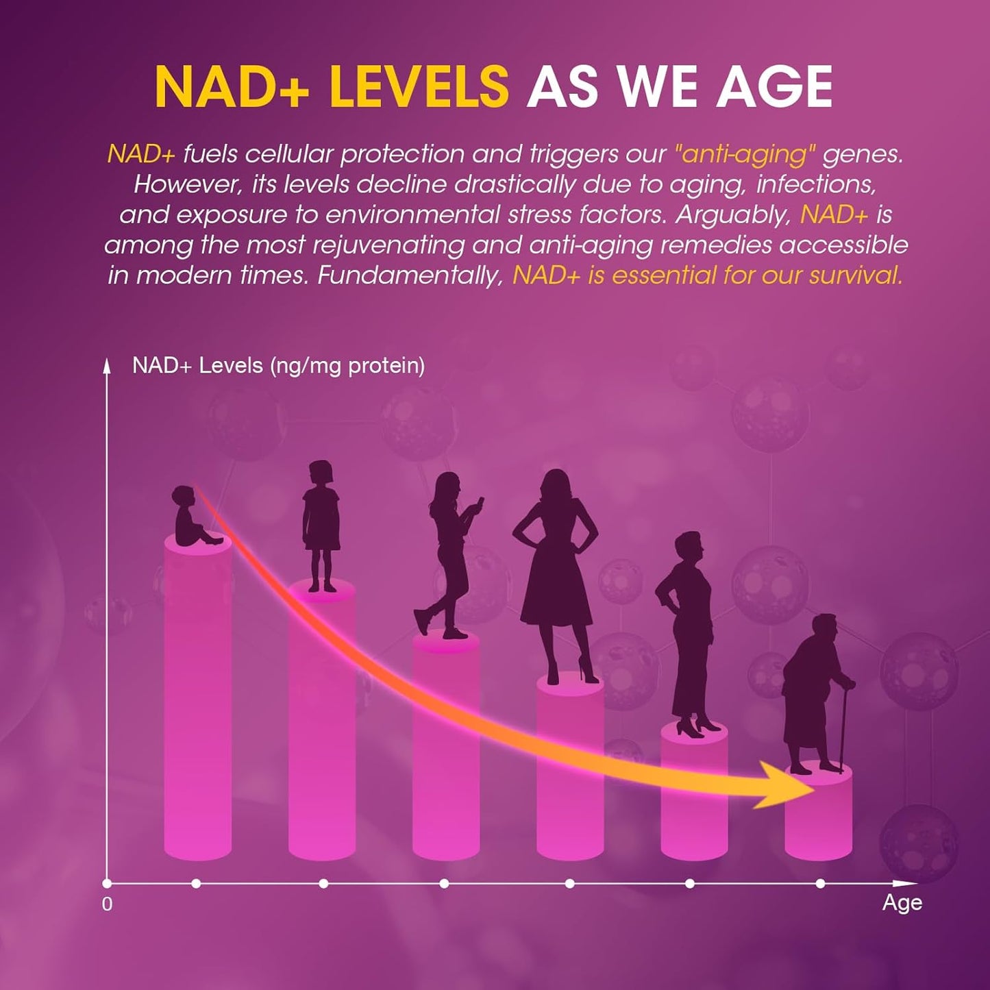 NAD Resveratrol Gummies - NAD Supplements for Women with Hydrolyzed Collagen, Grape Seed, D-Biotin Support Antioxidant, Anti-Aging, Skin, Joint, Brain Wellness, Sugar Free 60 Gummies,90