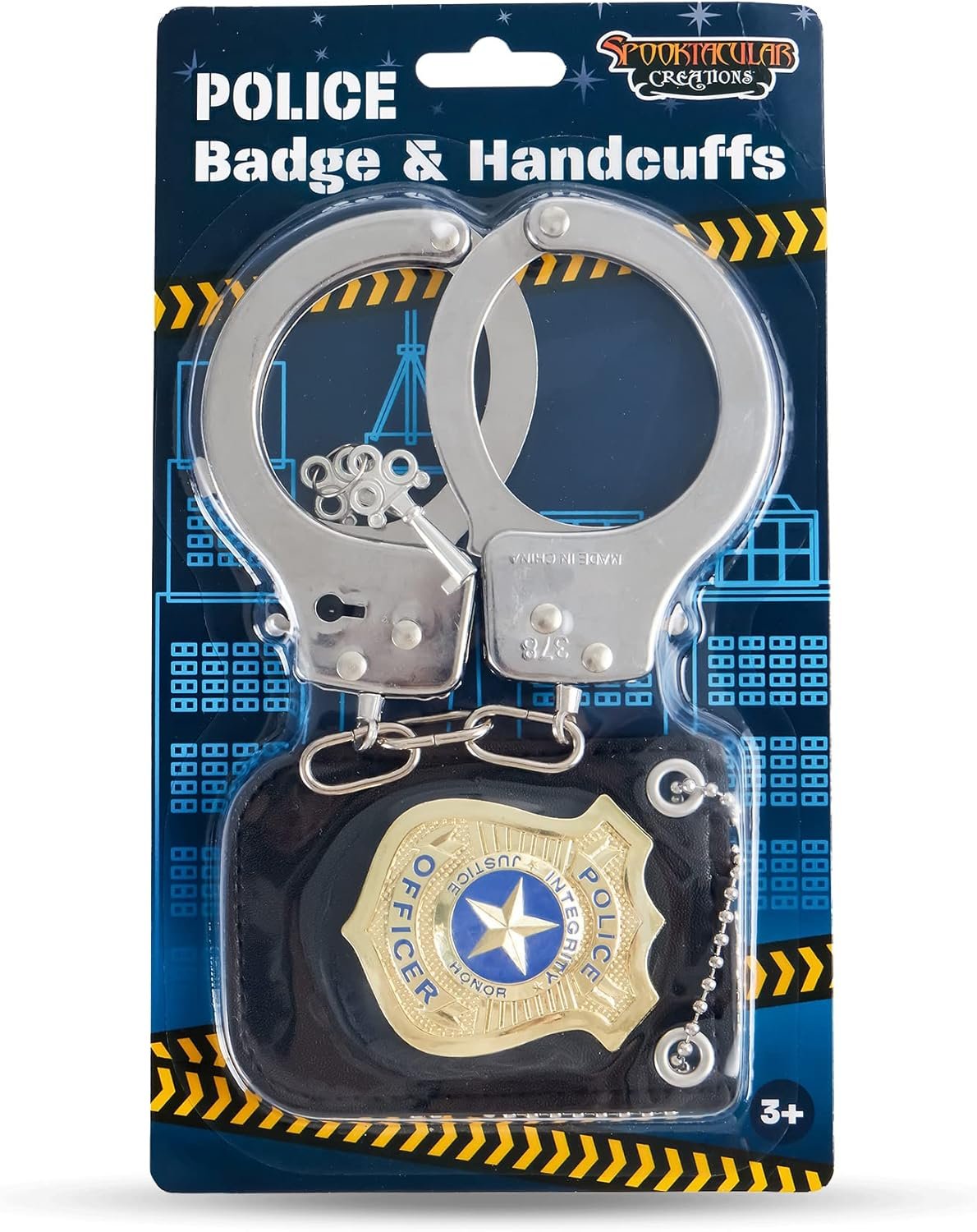 Spooktacular Creations Police Pretend Play Toy Set for School Classroom Dress Up Pretend Play, Detective Role Play Accessory
