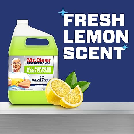 Mr. Clean Finished Floor Cleaner, Lemon Scent, 1 gal Bottle