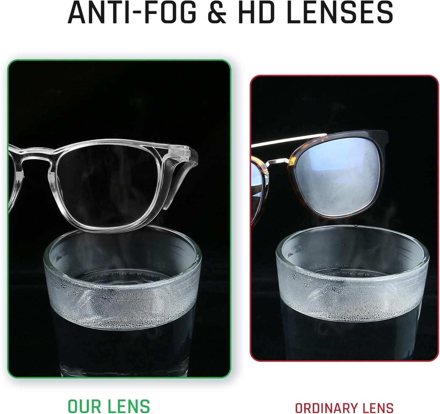 Stylish Safety Glasses, Clear Anti-Fog Anti-Scratch Protective Glasses For Men And Women