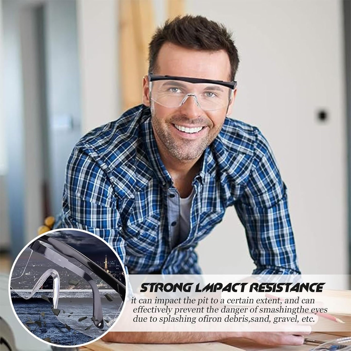 Protective Eyewear – Multi-layer Coating Clear Anti-Fog, Anti-Scratch Safety Glasses - Versatile Eye Protection for Men, Women, and Children